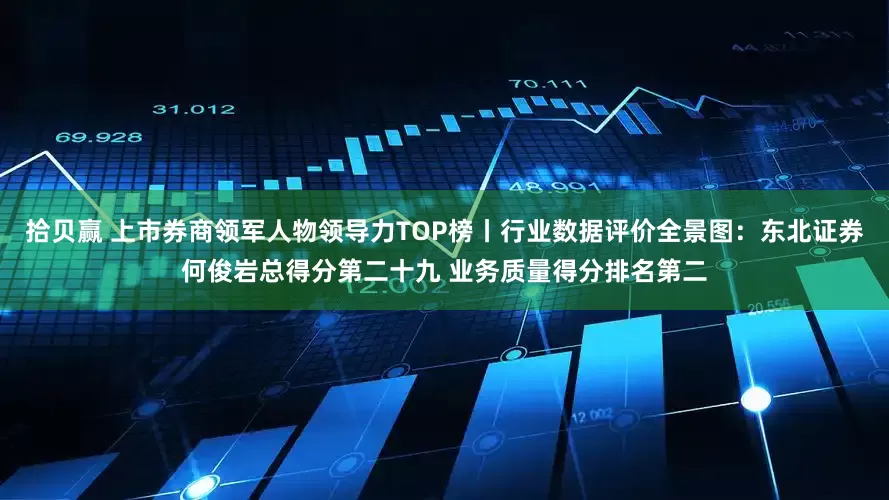 拾贝赢 上市券商领军人物领导力TOP榜丨行业数据评价全景图：东北证券何俊岩总得分第二十九 业务质量得分排名第二